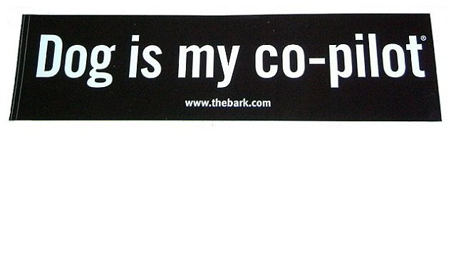 "Dog is My Co-Pilot" Bumpersticker